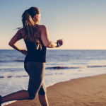 Personal Training Wherever and Whenever Woman Running on the Beach for Cardiovascular Exercise Outdoors